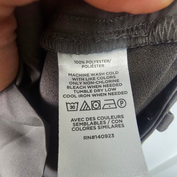 LOFT Peyton Trouser Wide Leg Dress Pants Pleated Career Office Work Size 14 Gray - Picture 9 of 9